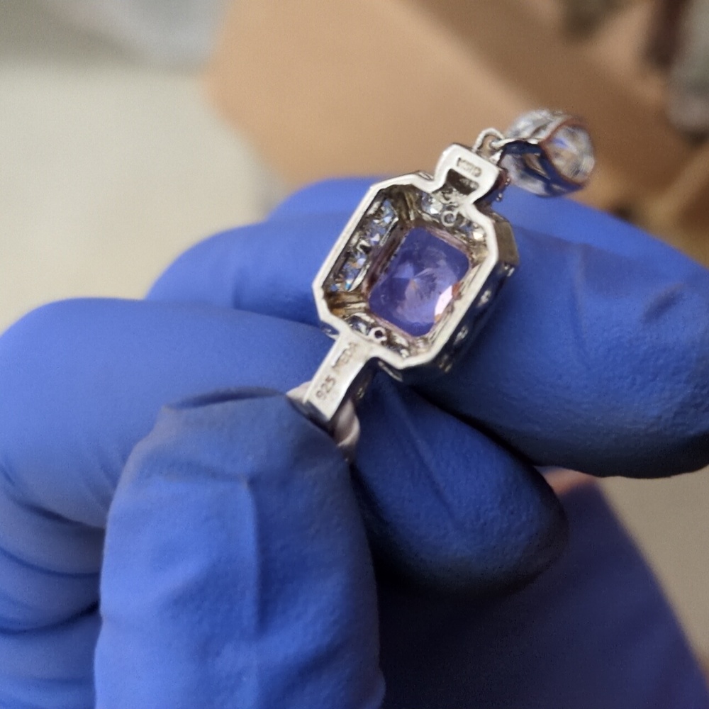 Meda Sterling silver cz  necklace! - Picture 2 of 4